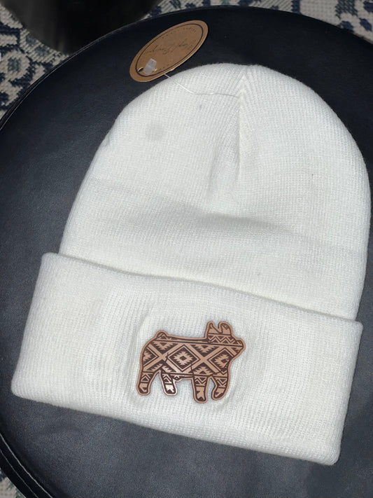 White Pig Beanie